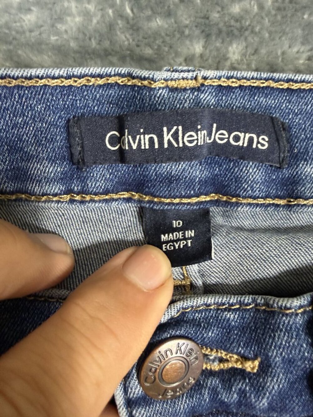Calvin Klein Womens Mid-Rise Straight Leg Jeans Size 10 Medium Wash - Picture 3 of 10